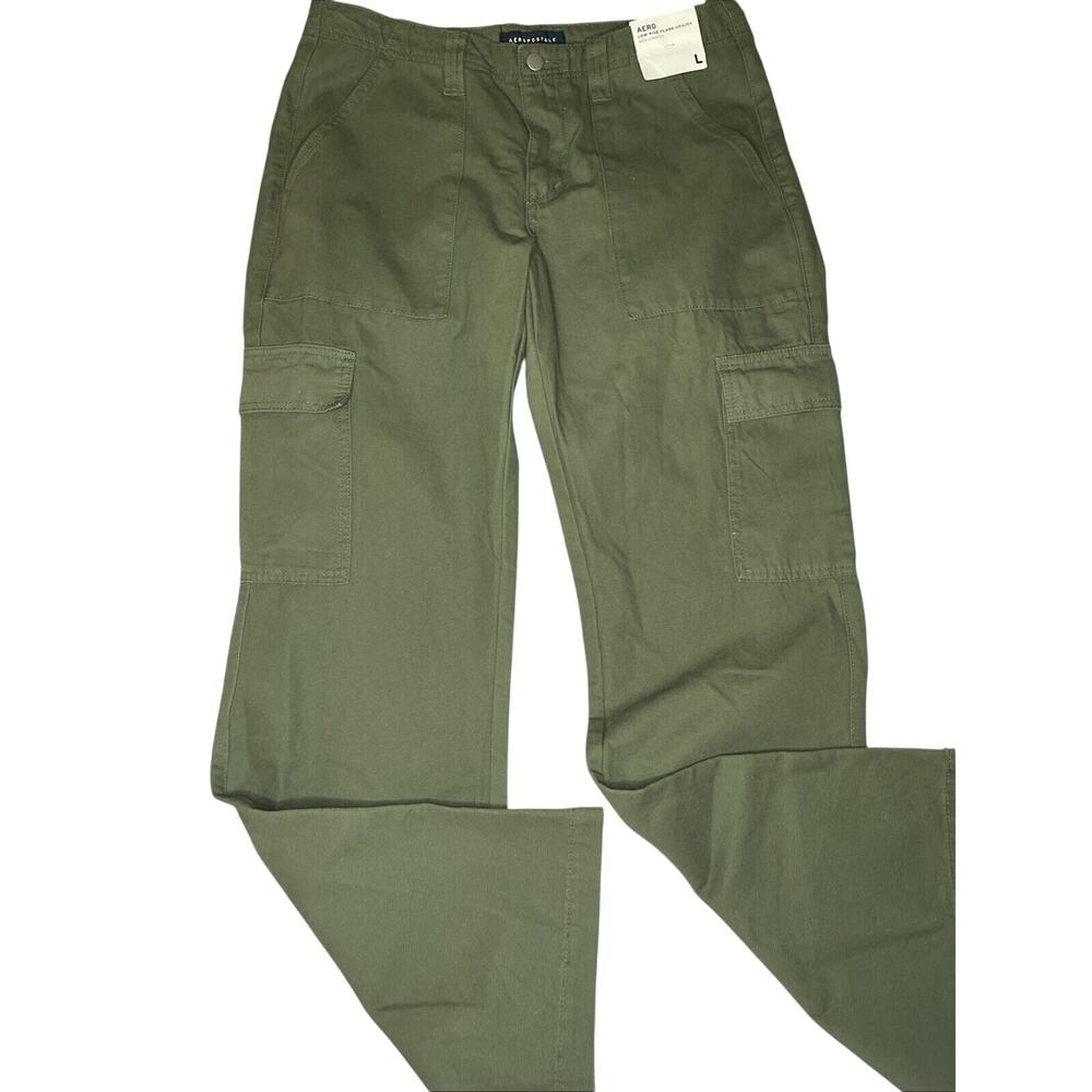 Aeropostale Women's Size Large, Olive Low RIse Utility Non Stretch Pants Aero